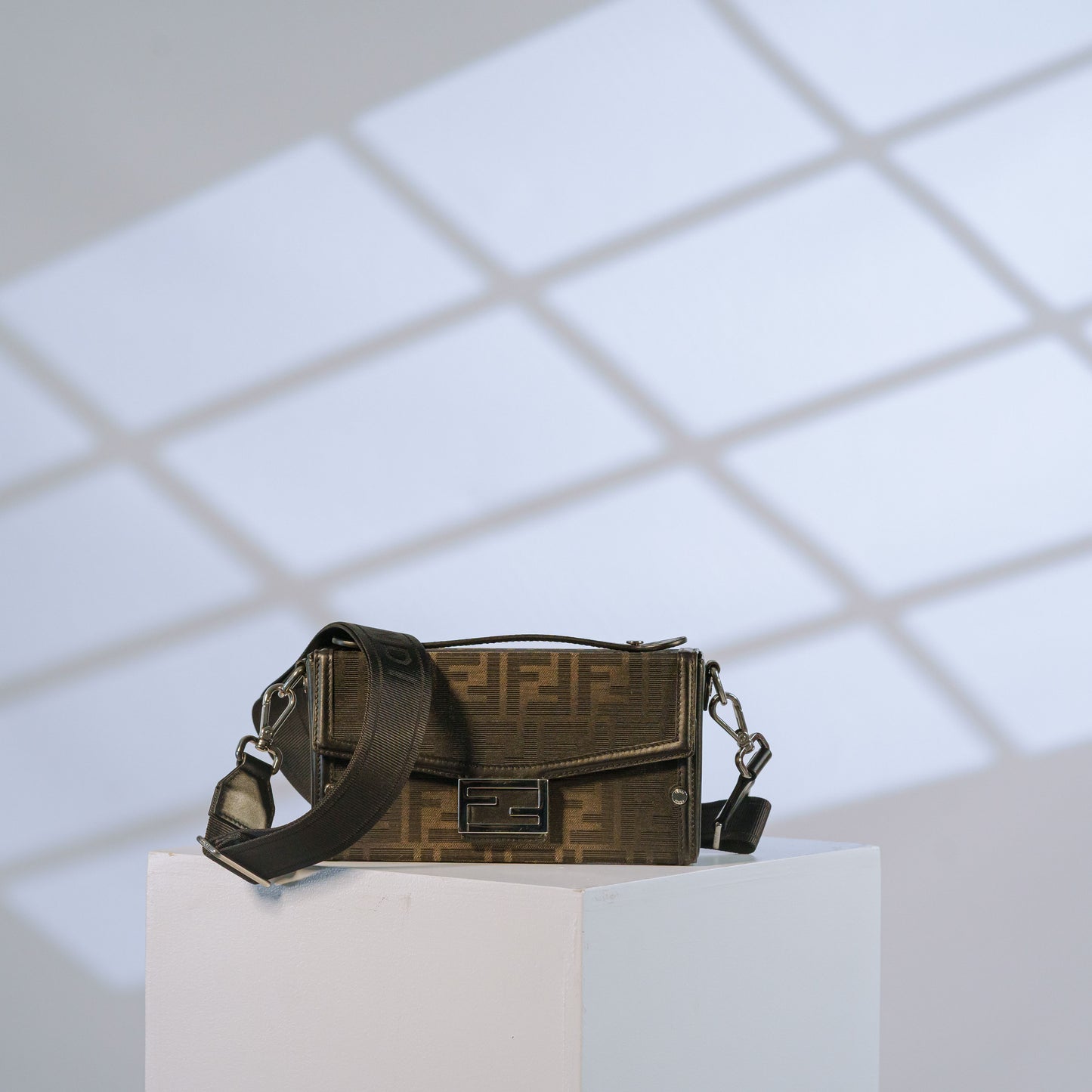 Fendi Leather Soft Trunk Baguette Bag