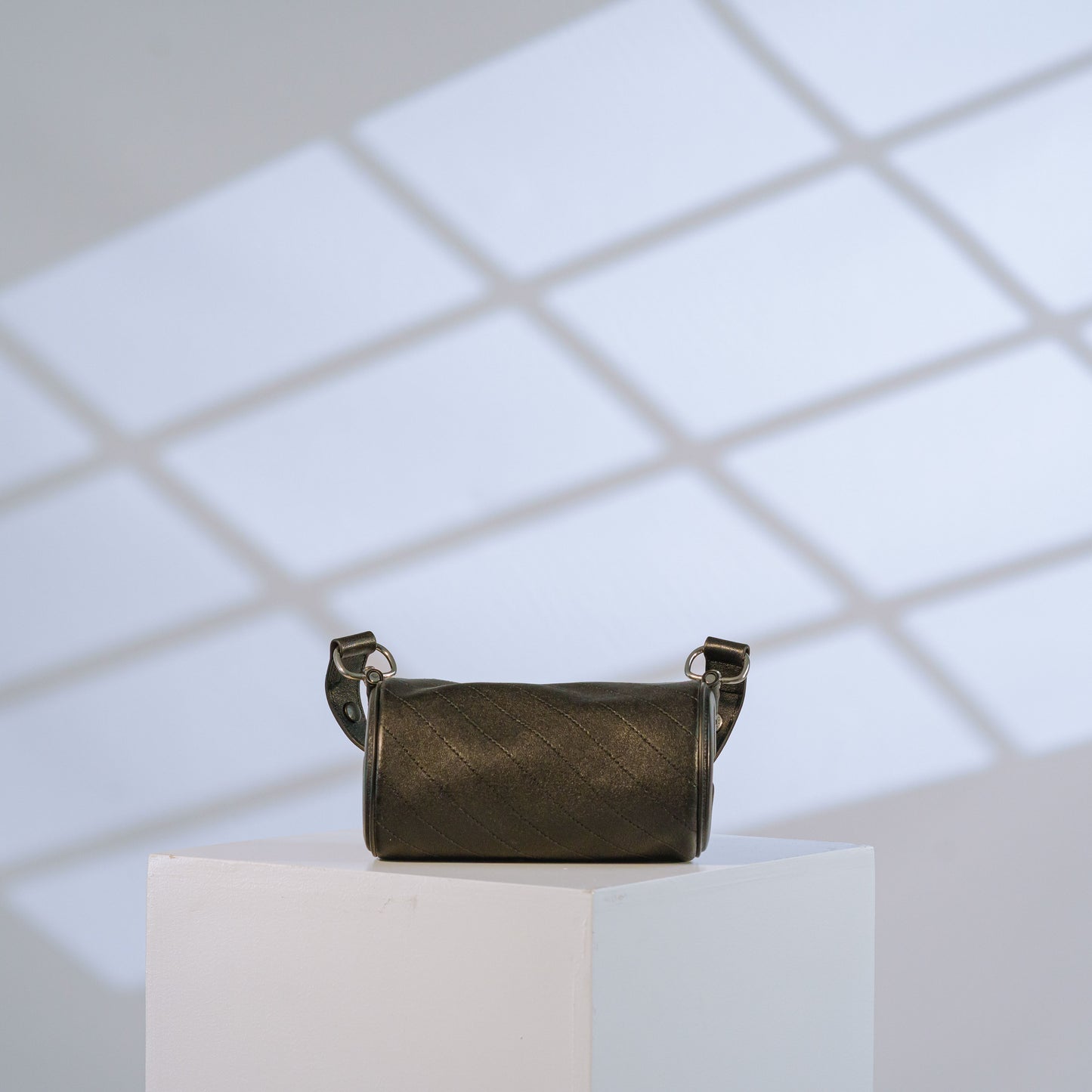 Gucci Black Leather Mini Sakai Be Green Blondie Cylinder Shoulder Bag
