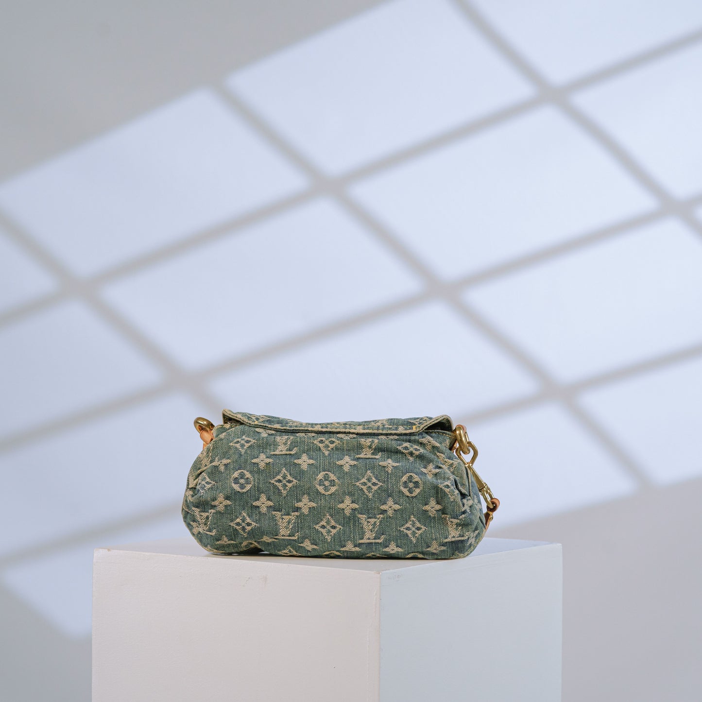 Louis Vuitton Blue Monogram Denim Mini Pleaty Shoulder Bag