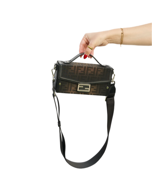 Fendi Leather Soft Trunk Baguette Bag