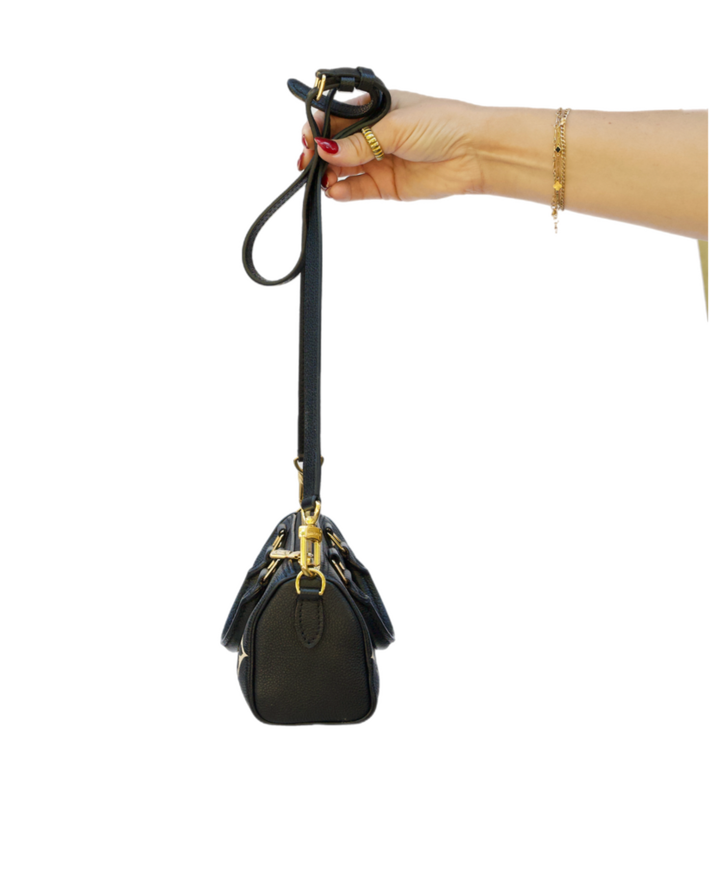 Louis Vuitton Black Monogram Empreinte Nano Speedy Bag
