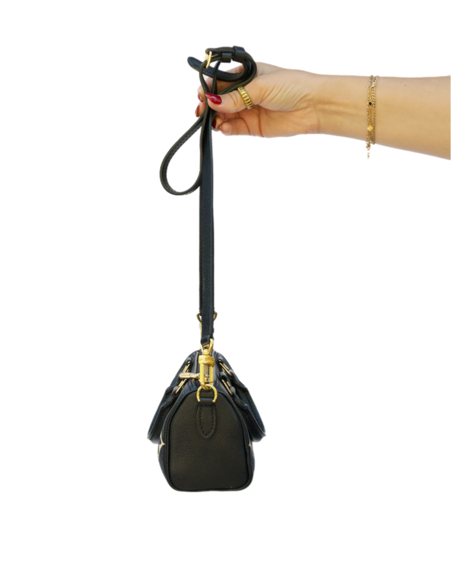 Louis Vuitton Black Monogram Empreinte Nano Speedy Bag