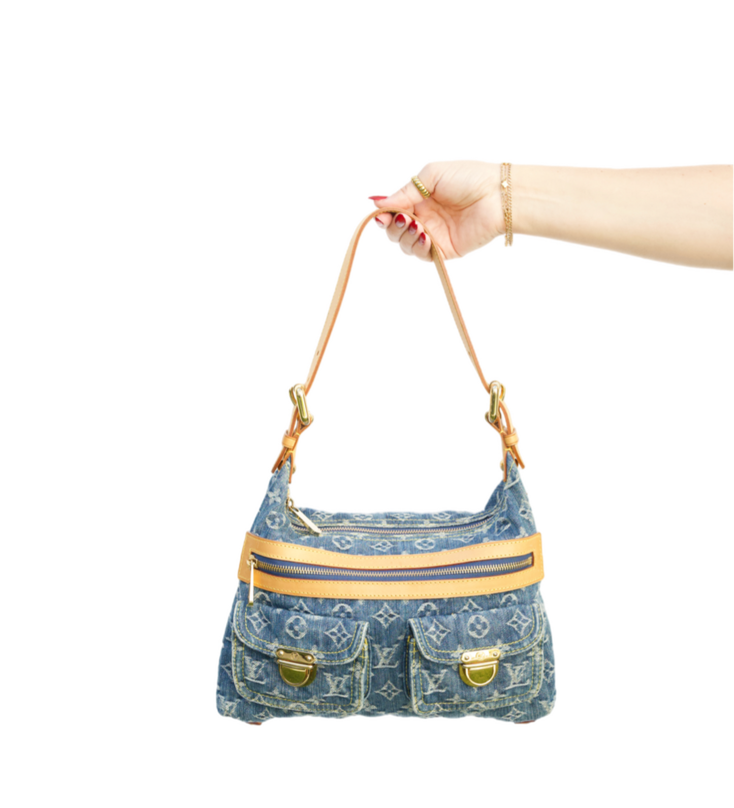 Louis Vuitton Monogram Denim Baggy PM Shoulder Bag