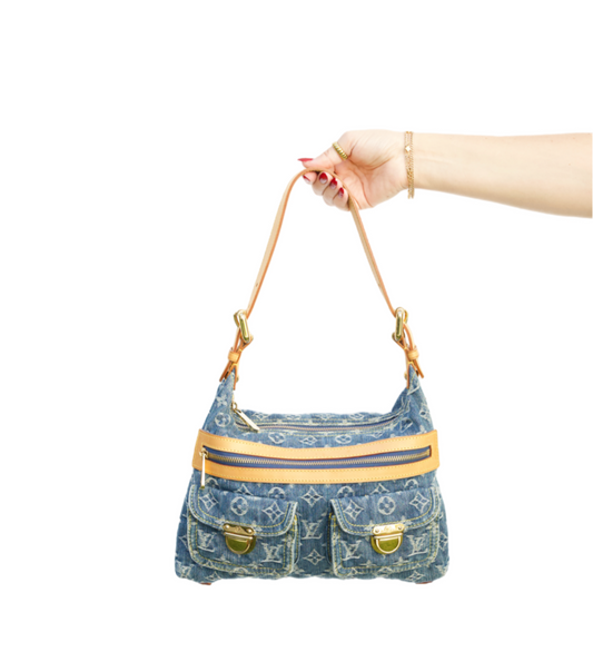 Louis Vuitton Monogram Denim Baggy PM Shoulder Bag