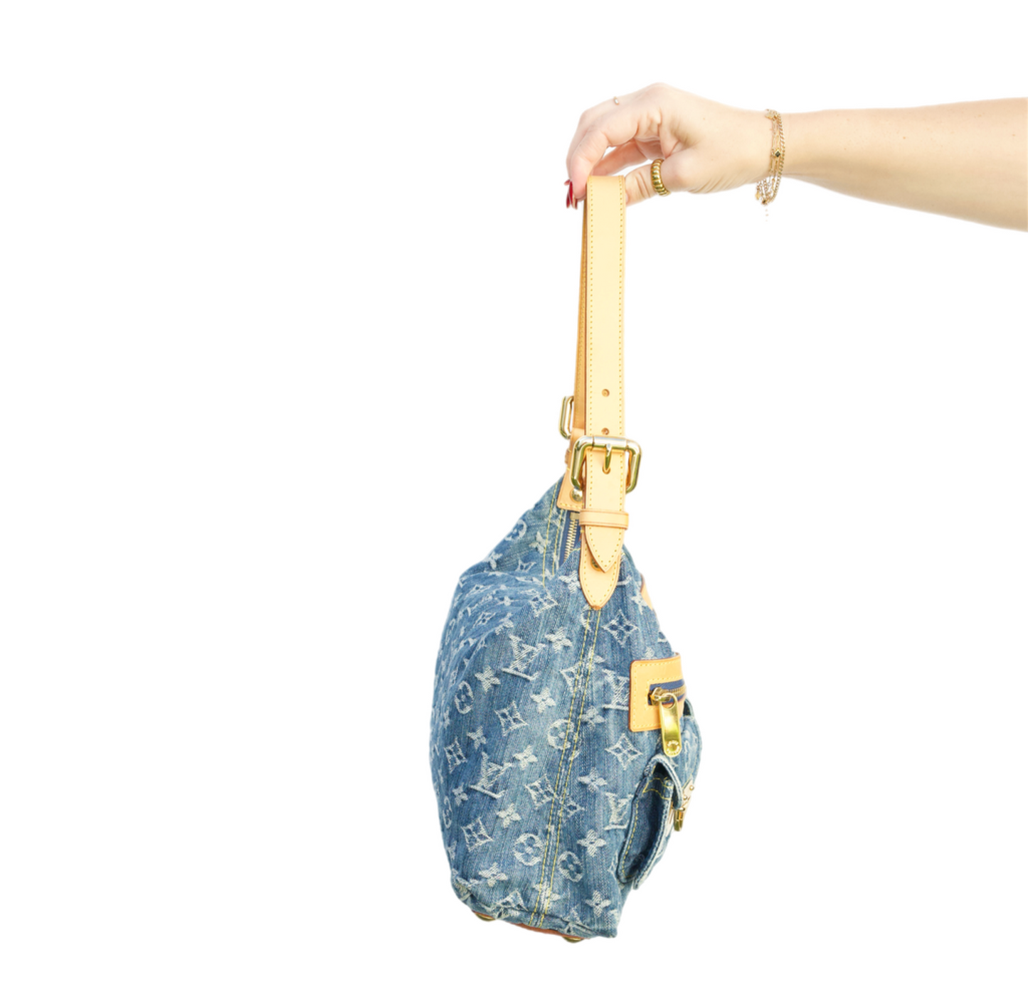 Louis Vuitton Monogram Denim Baggy PM Shoulder Bag