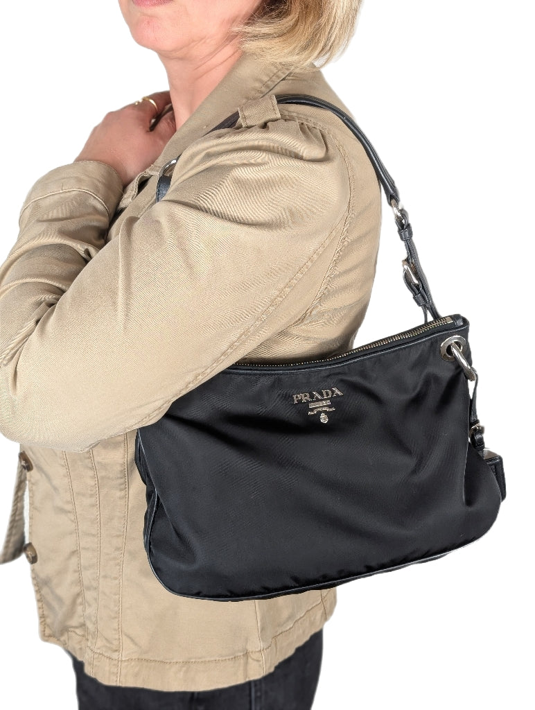 Prada Tessuto Nylon Hobo Bag