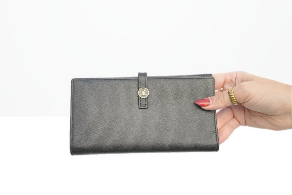 Chanel Button Long Wallet