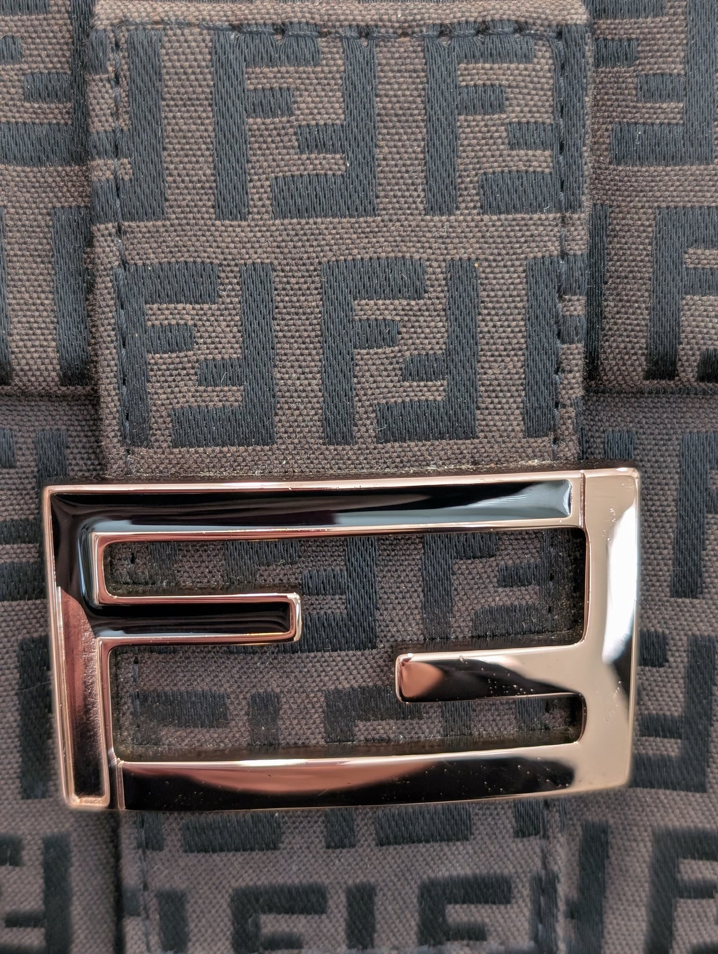 Fendi Chocolate Brown Rose Gold Baguette