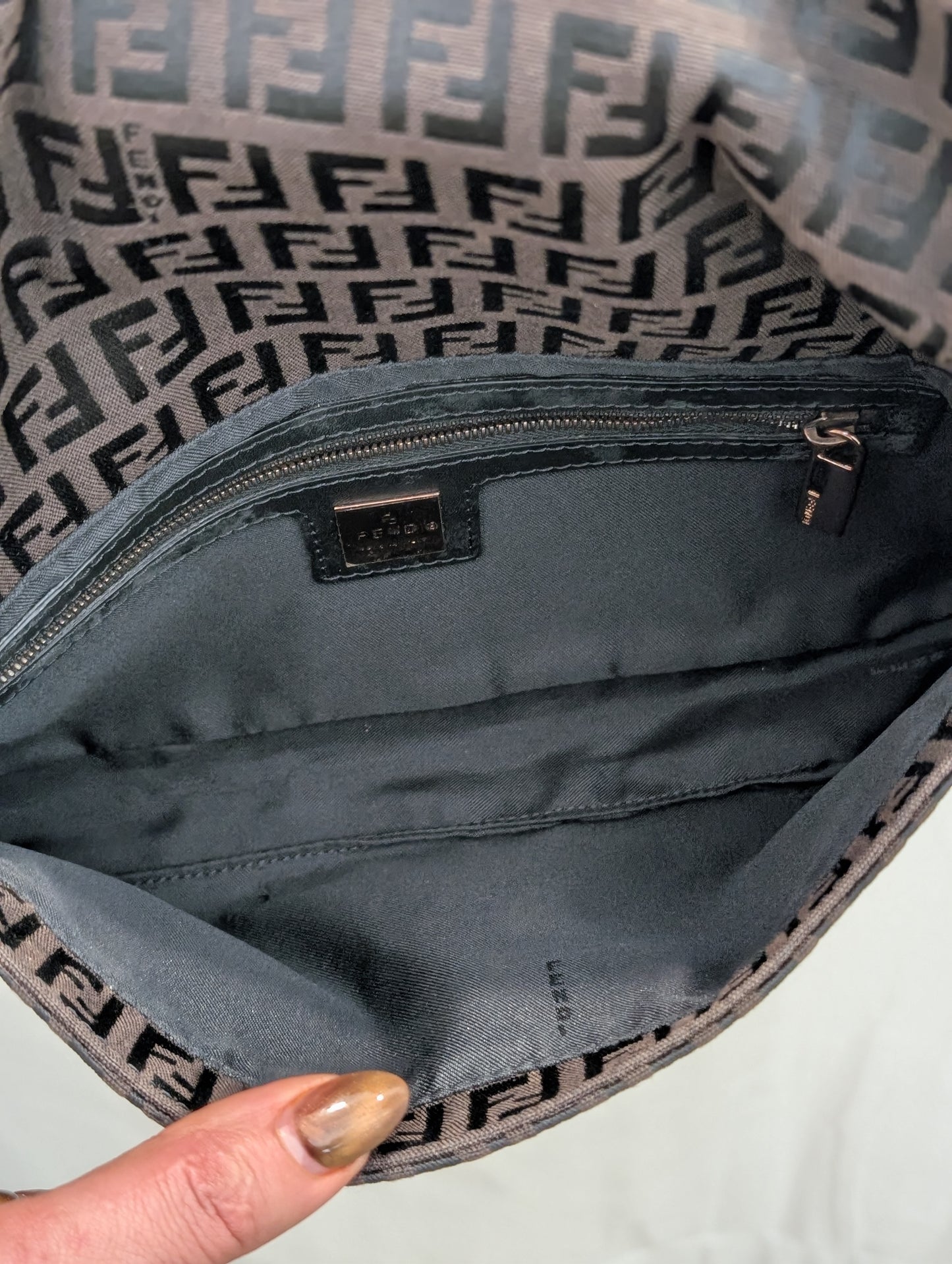 Fendi Chocolate Brown Rose Gold Baguette