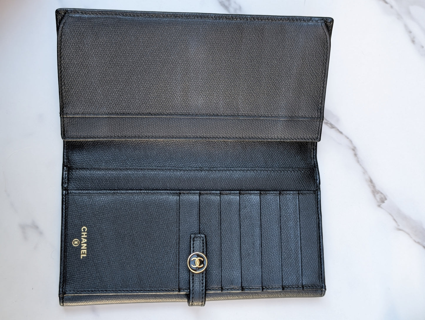 Chanel Button Long Wallet