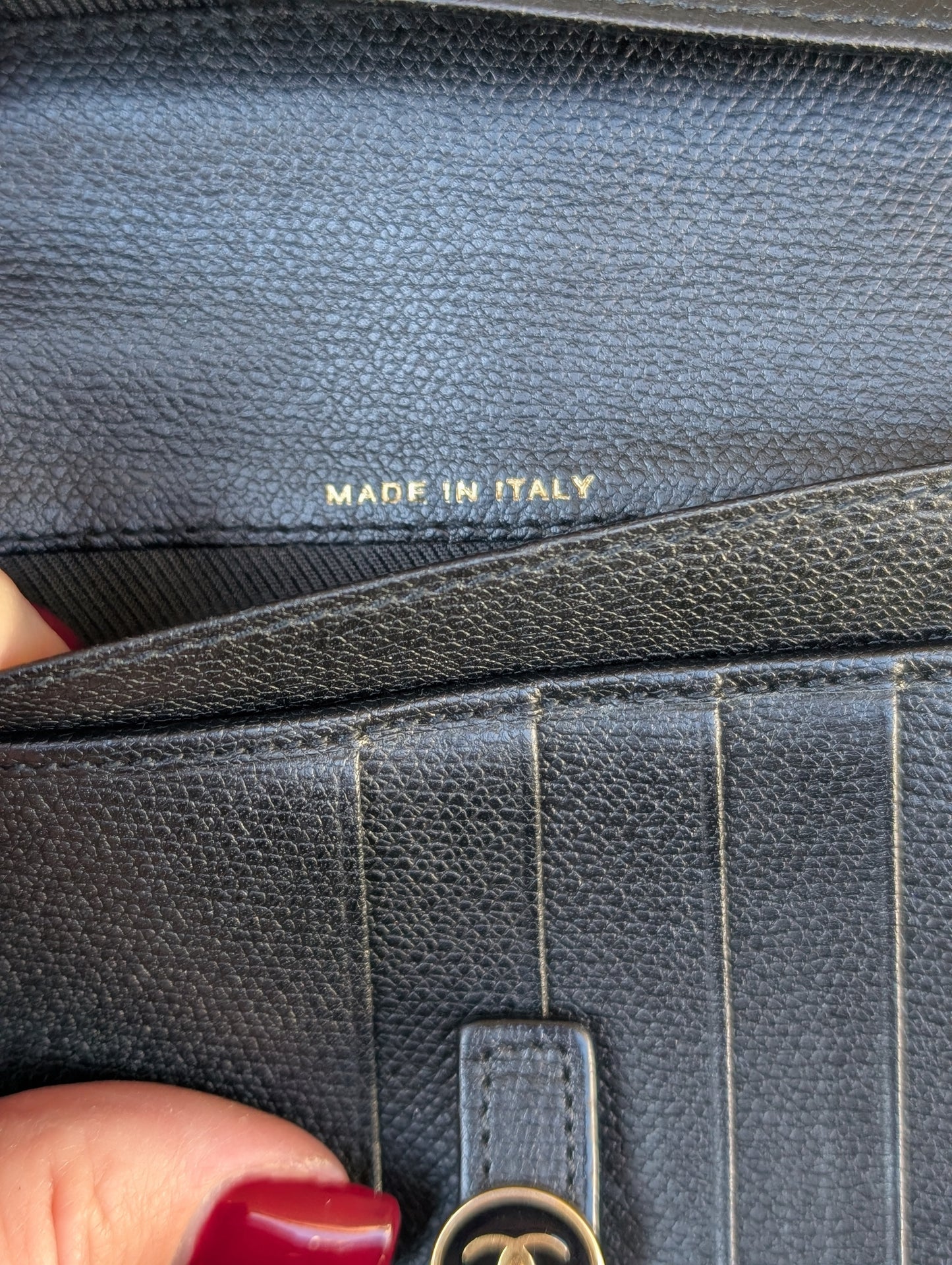 Chanel Button Long Wallet